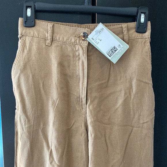 H&M linen button up trousers with pockets - Picture 2 of 4